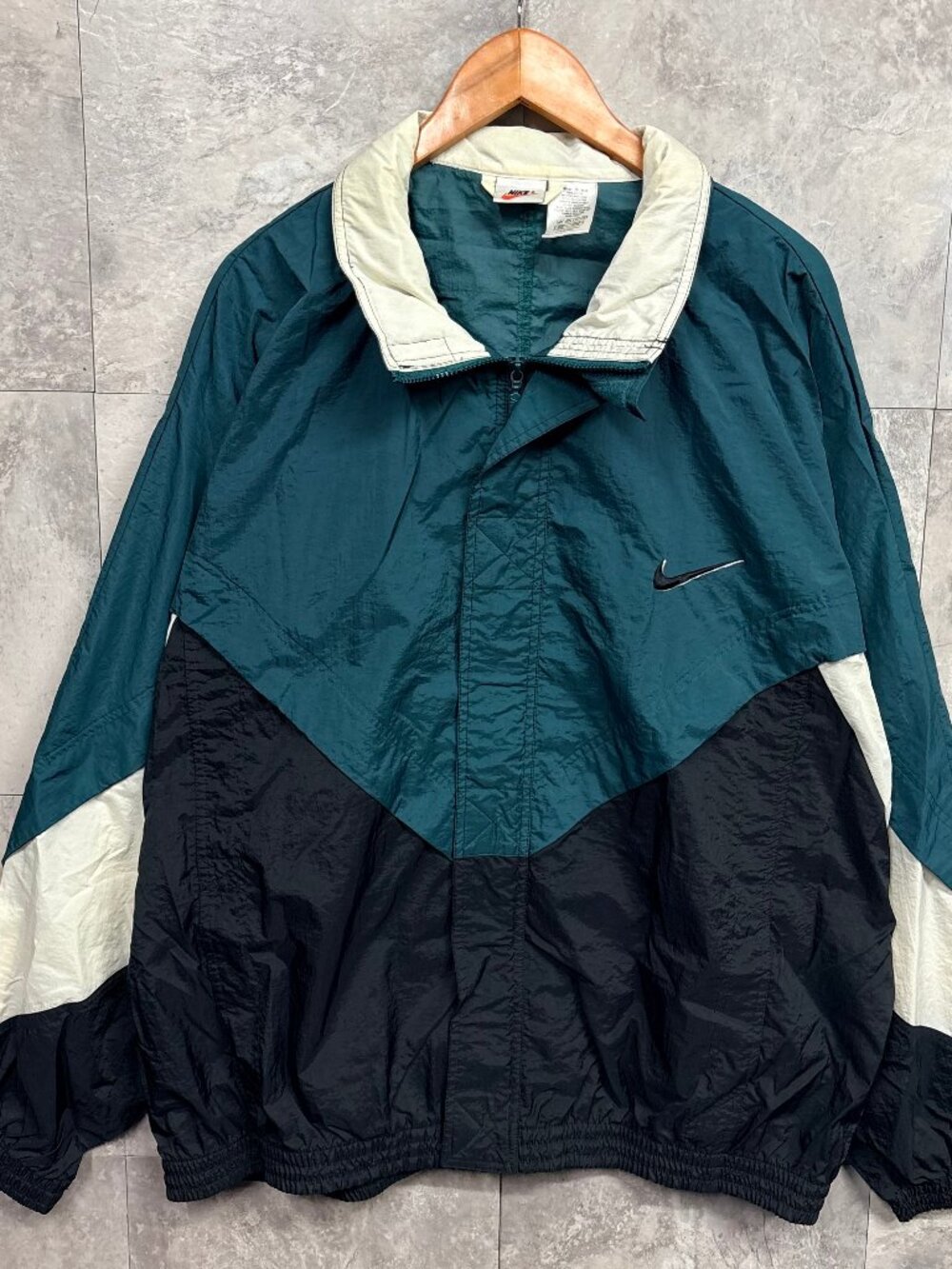 Vintage Nike Windbreaker Men's XXL Teal 90s
